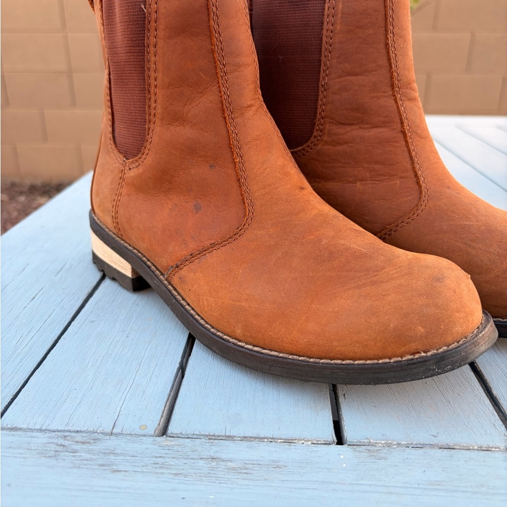 Kodiak Tan Leather Ankle Boots